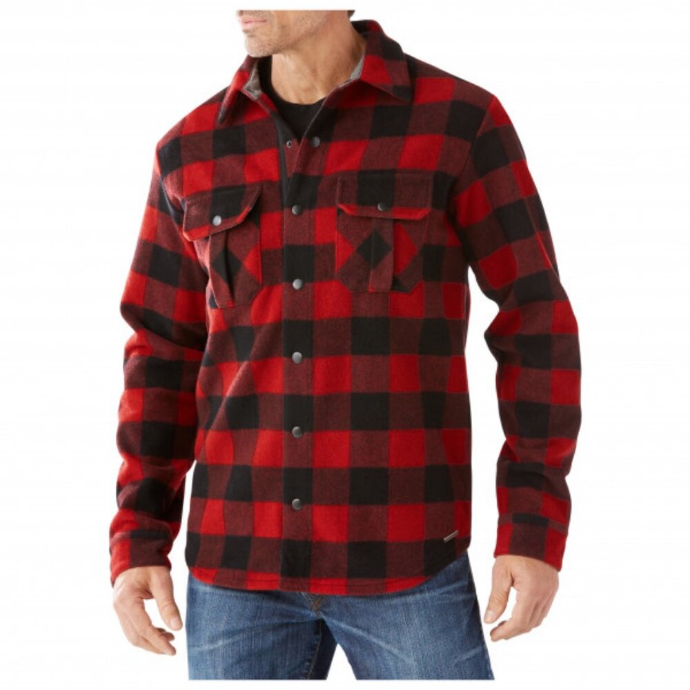 Smartwool Men's Plaid Shirt Jacket Size XL Shacket Trucker